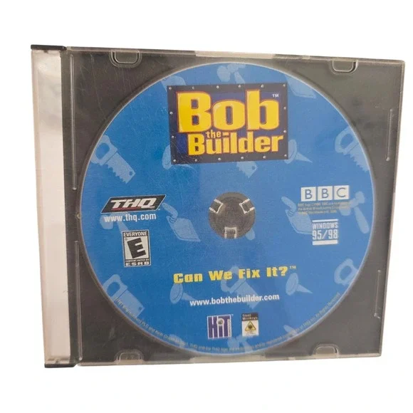 Bob the Builder Can We Fix It PC CD-ROM THQ BBC Windows 95 98 Game Disc