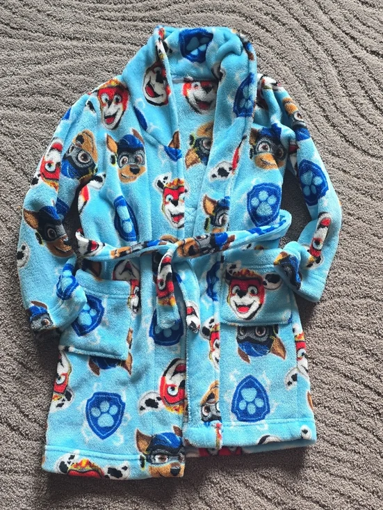 Nickelodeon Light Blue Paw Patrol Kids Plush Robe