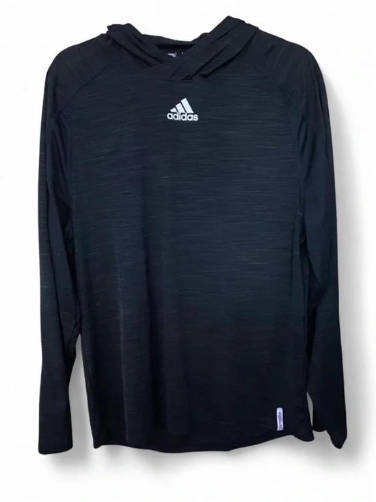 adidas Climalite Lightweight Training Hoodie w Mesh Panels Black Men’s Medium