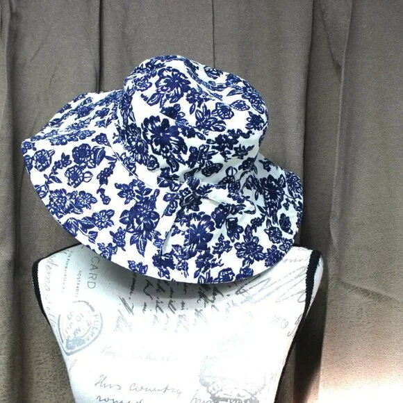 Eddie Bauer Sunhat Blue Design M/L NWT