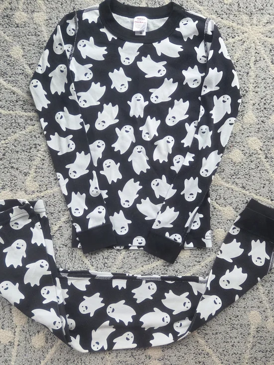 Hanna Andersson Ghost Long John Pajamas Halloween