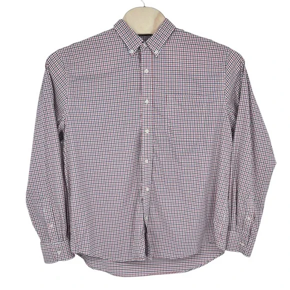Biltmore Button Down Shirt Mens XL White Navy Orange‎ Check Performance Stretch