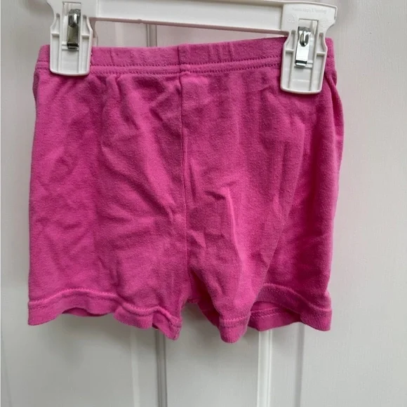 Disney 4T Girls Pink Pajama Shorts Bottoms for Kids