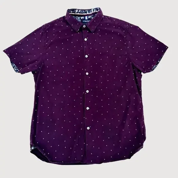 Denim & Flower Ricky Singh Button Shirt Maroon L