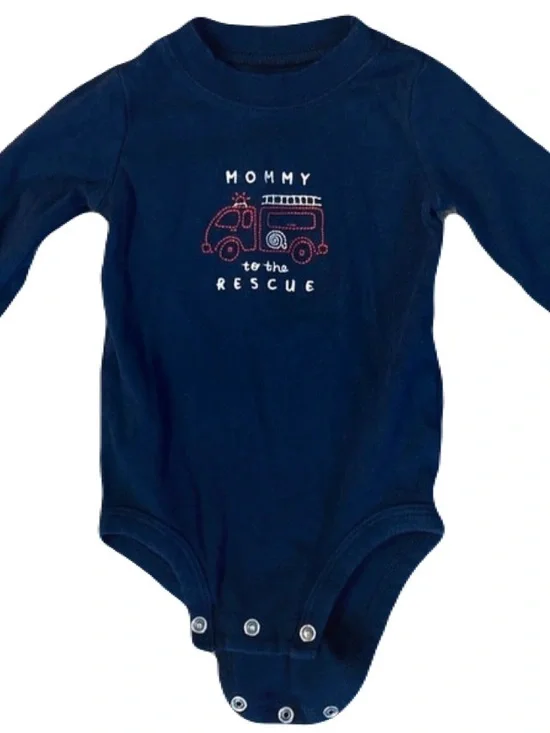 Carter’s 12m Navy Baby Onesie with Fire Truck 
