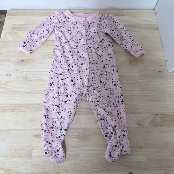 Simple Joys by Carter's Baby Girls' Floral Snap-Up Footed Sleep and Play
