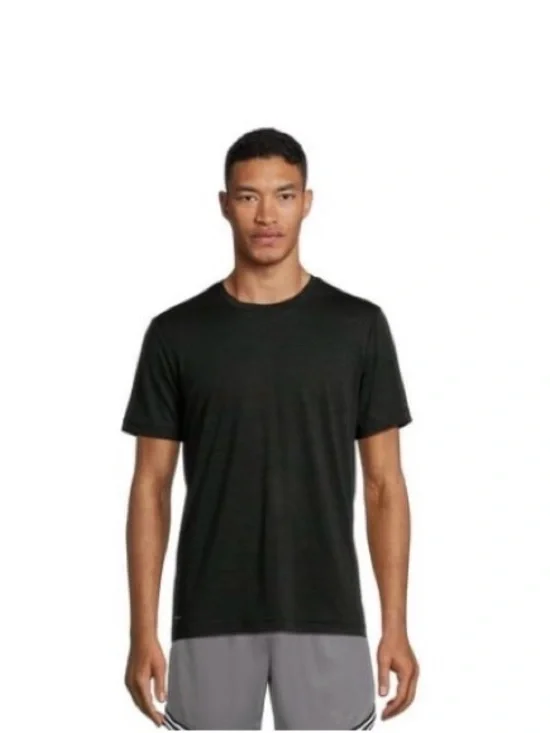 Athletic Works rich Black stripe Short-Sleeve Crewneck T-Shirt XL nwt