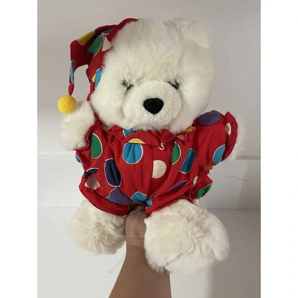 CHRISHA Playful Plush Teddy Bear Vintage Stuffed Animal Pajama Set‎ Theme Rare