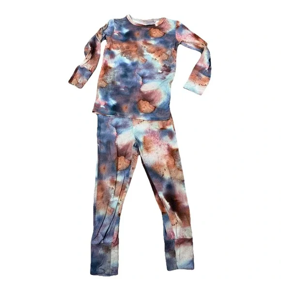 Kuggies Pajama Set Toddler Unisex Size 3T Watercolor‎ Bamboo Soft Sleepwear