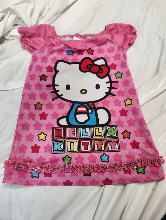 Hello Kitty Girls Ruffle Hem Nightgown Pj