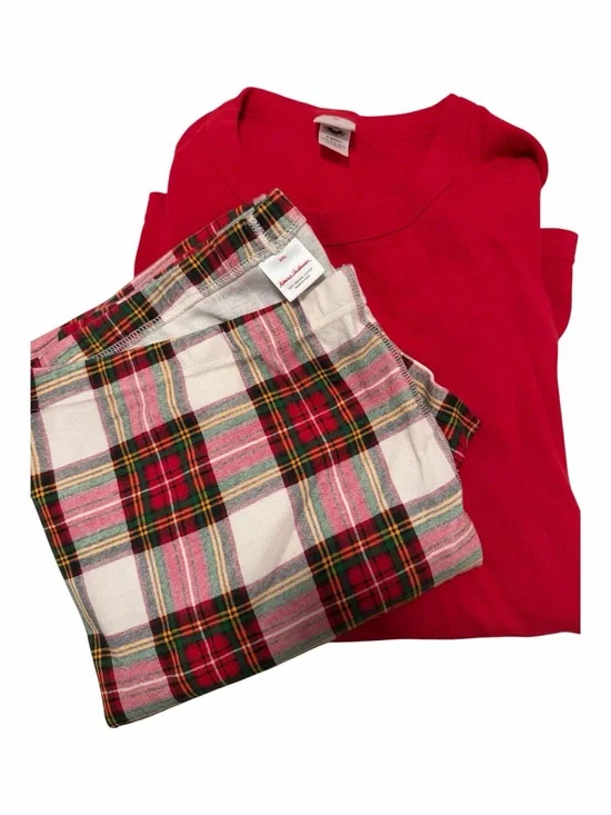 Red Plaid Pajama Set - Soft Holiday Lounge Top & Pants