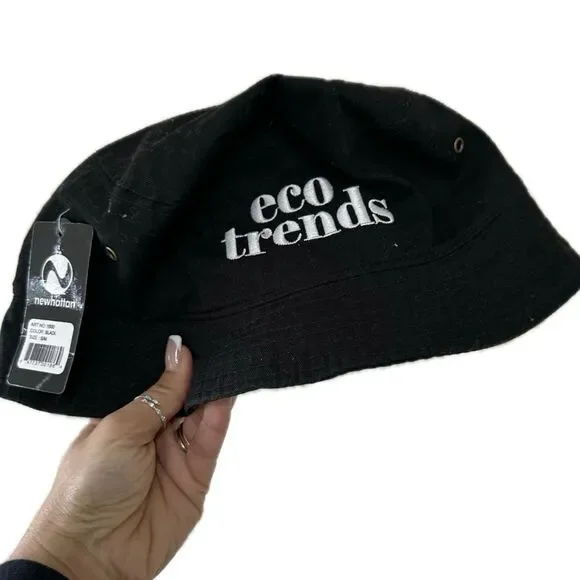 NWT Newhattan Unisex 100% Cotton Embroidered Eco Trends Bucket Hat S/M