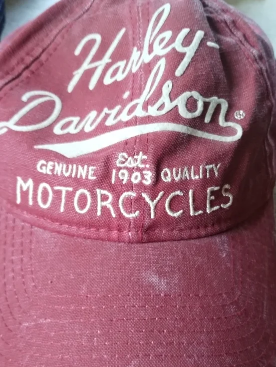 Harley-Davidson Maroon Cap with White Embroidered Logo