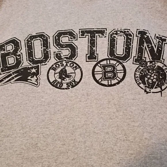 Boston Sports Dynasty Hoodie Men's XXL by United USA Grey Soft