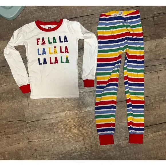 PJ Place Girls Christmas Pajamas Size 10 Falala Holiday Long Sleeve Pajama‎ Set