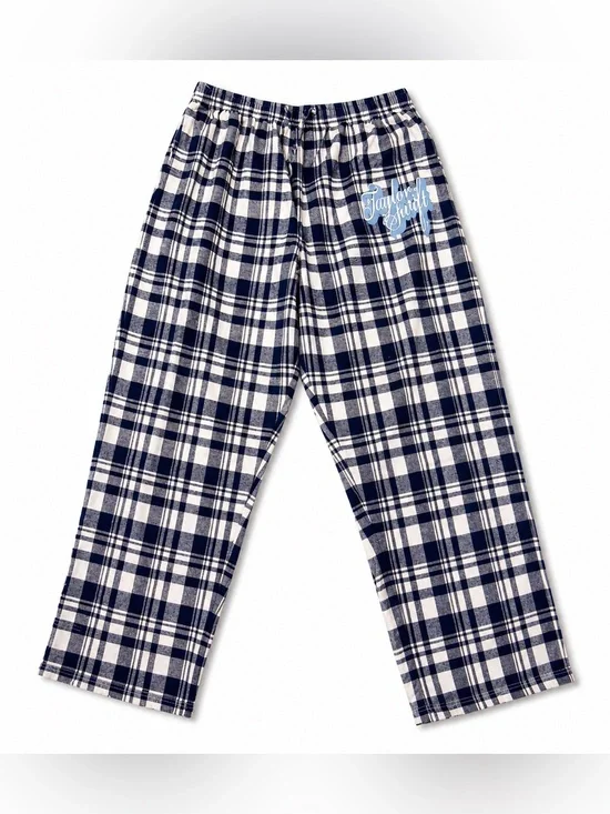 Taylor Swift Fearless (Taylor’s Version) Plaid Flannel Lounge Pajama Pants Blue