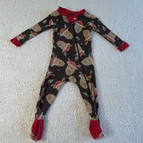 Burt's Bees‎ Reindeer Print Kids Footie Pajama