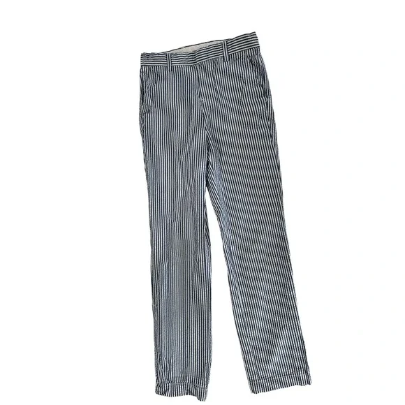 Lands‎ End Kids Navy White Stripe Seersucker Pants Size 10S