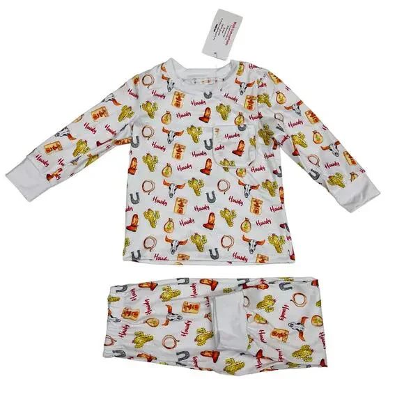 NWT The Printed Press Size 6-7 Howdy PJs