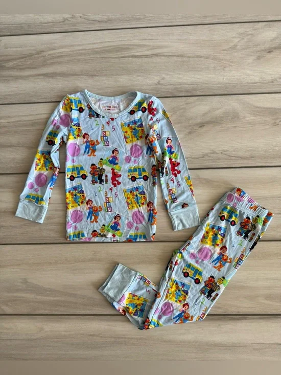 Joyful Kids Bamboo Sesame Street Pajamas Blue 2T NWOT