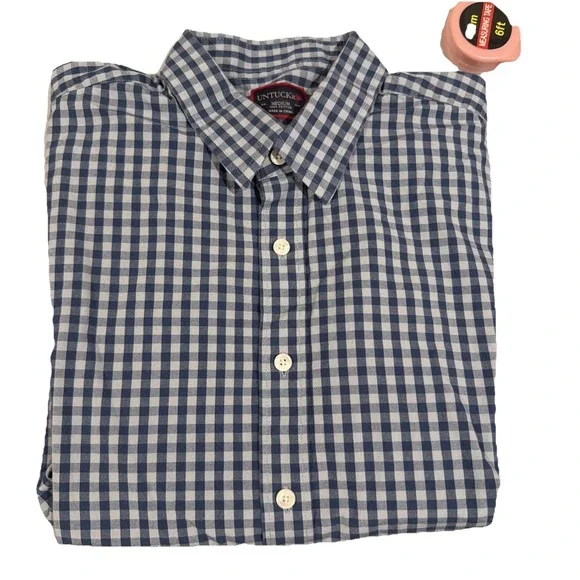 Untuckit Long Sleeve Button Down Shirt Men's Medium‎ Plaid