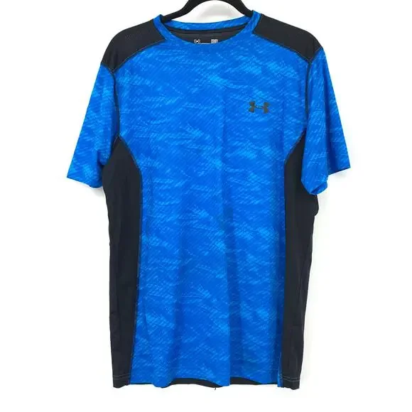 Under Armour Short Sleeve Crew Neck Activewear T-Shirt Mens Sz M Fitted Blue
