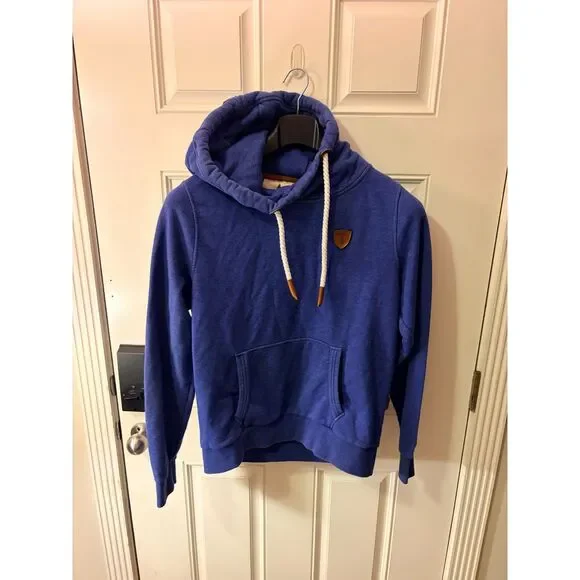 Wanakome Salami Jones III Blue Gray Melange Long Pullover Sweatshirt Large