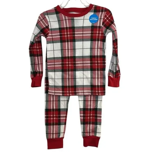 Carter’s Holiday Plaid Cotton PJ Pajama Set Size 3T Unisex
