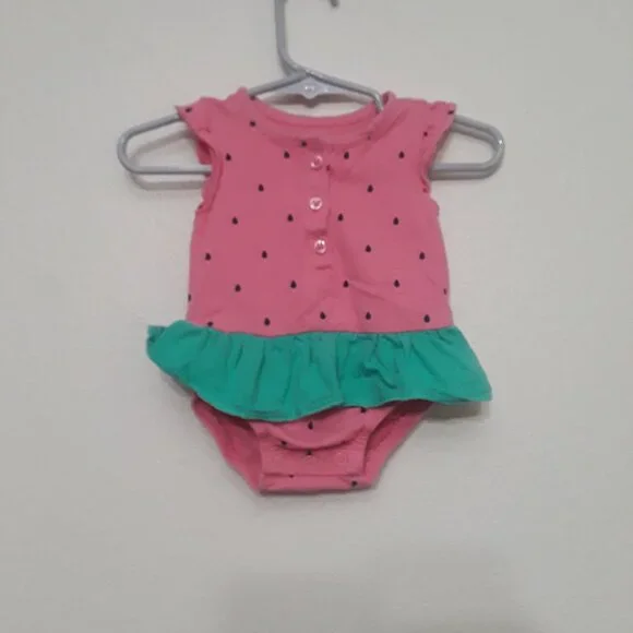 Carter's Pink and Green Watermalon Bodysuit