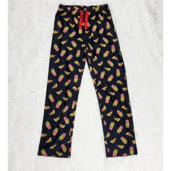 Old Navy Kids Pajama Pants Pizza French Fries Print Elastic‎ Waist Drawstring XL