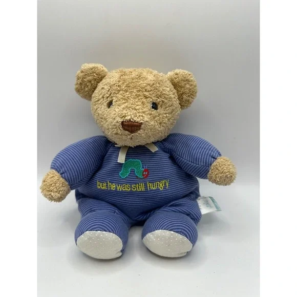 Carter's Blue 2002 Eric Carle Very Hungry Caterpillar Bear Plush with Rattle