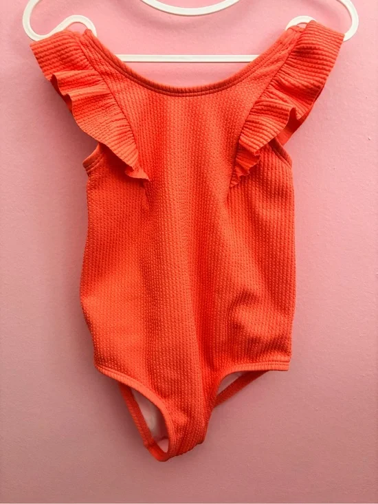 Kids Coral Ruffle One-Piece Swimsuit - carters