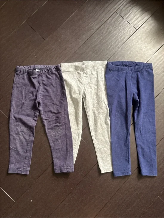 Carter's 3-Pack Leggings in Purple, Gray, and Navy