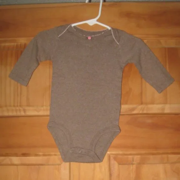 5/$20 Girls Carter's Brown Long Sleeve Bodysuit
