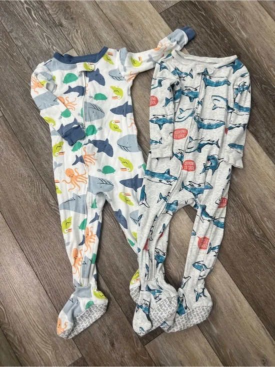 Bundle baby boy footies sleepers