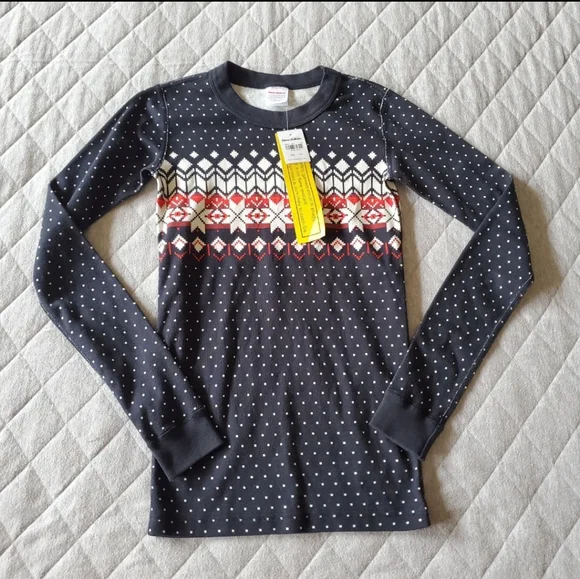 ⭐4/$20 Hanna Andersson Christmas Pajama Top Only Size 12 NEW‎