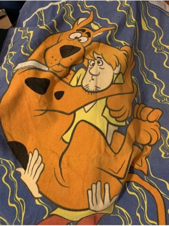 Vintage Scooby Doo & Shaggy beach towel all over print 1998 Cartoon‎ Network