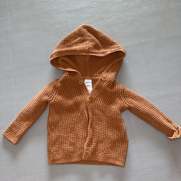 Carter's‎ Tan Knit Hooded Jacket