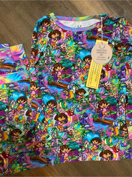 Dora the Explorer bamboo pajamas NWT size 7/8