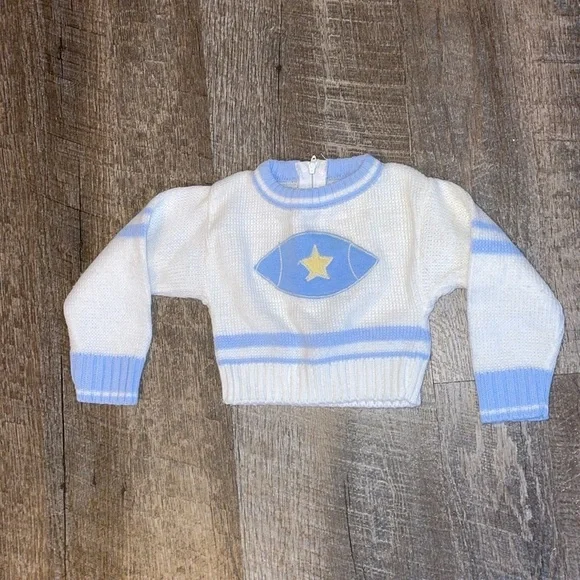 Carter’s Vintage Knit Varsity Stripe Football Sweater size 6/9 months