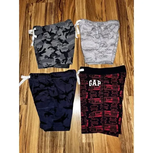 Carter's TCP Boys Cotton Shorts Sz 4 Lot Of 4‎
