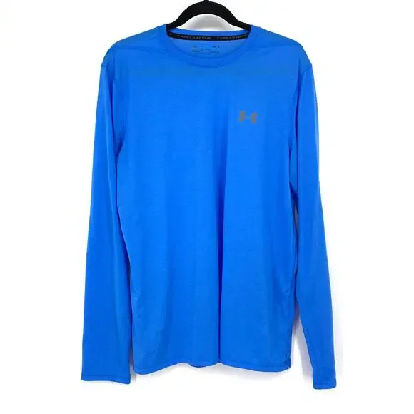 Under Armour Long Sleeve Crew Neck Activewear T-Shirt Mens Sz M Loose Fit Blue