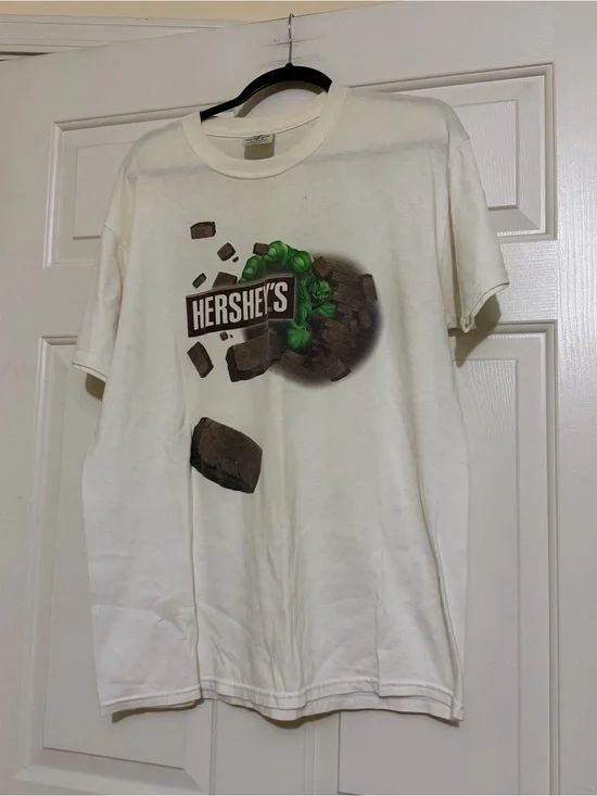Vintage Marvel The Incredible Hulk x Hershey Collab Promo Tee T-Shirt Size Large