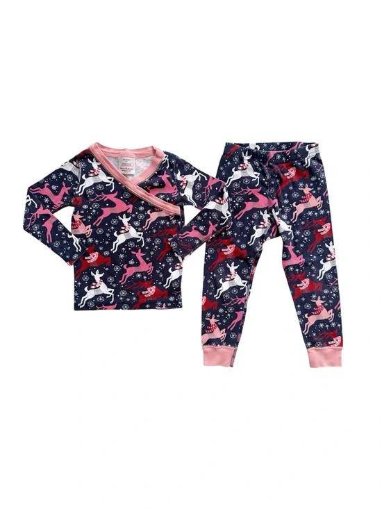 Hanna Andersson Reindeer Pajama Set Size 3