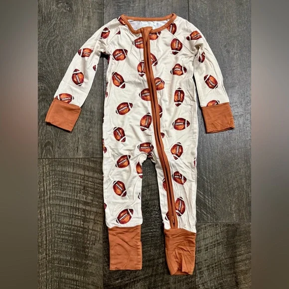 BabyToddler Boy Bamboo Zippy Sleeper Football Print 18-24m