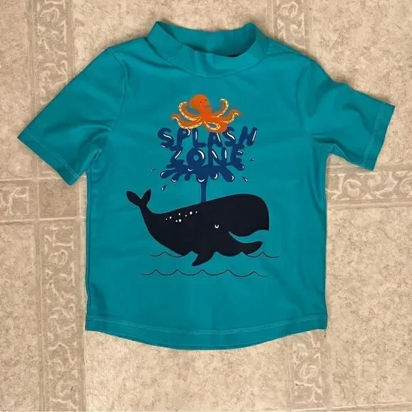 Boys Just For You by Carters Splash Zone Short Sleeve Swim Top 3T