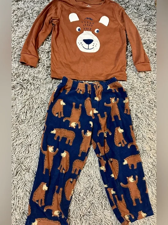 Carter's Brown & Navy Bear Pajama Set