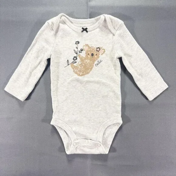Carters 3m Babygirl Koala Cutie Longsleeve Bodysuit