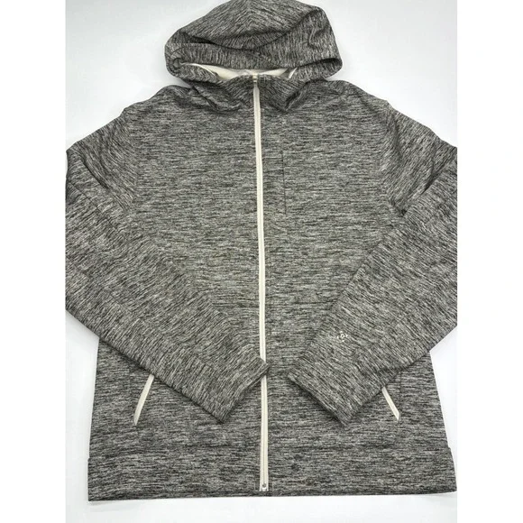 Lululemon Mens Grey Space Dye Full Zip Hoodie Athletic Jacket Size Large‎