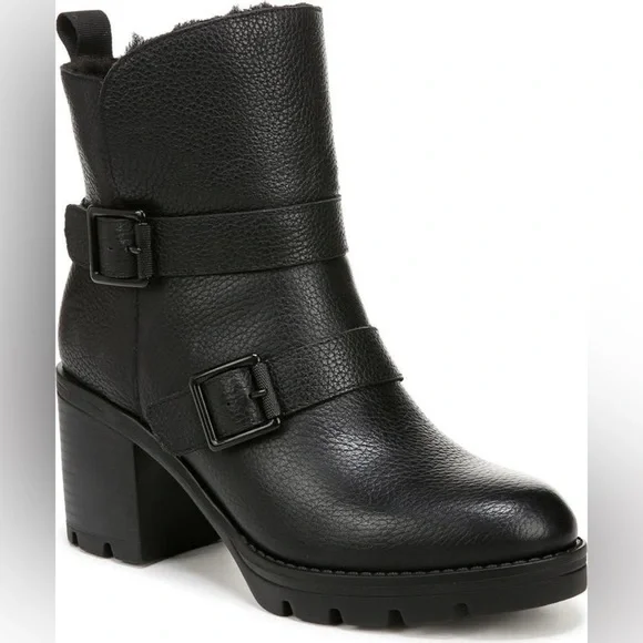 NWT NATURALIZER Verney Water Repellent Faux Fur Lined Platform Moto Bootie